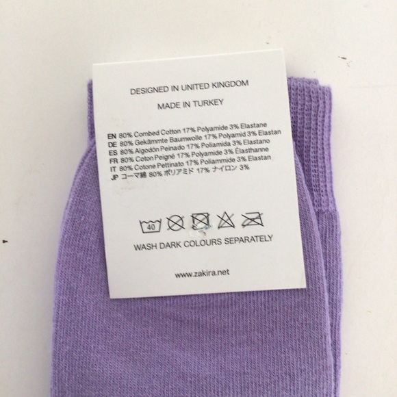 ZAKIRA UNISEX COMBED COTTON SOCKS NWT SIZE 7-12 - Picture 4 of 5
